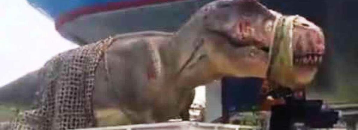Egy élő T-rexet szállítottak a kamionon, elképesztő videó! Egy élő T-rexet szállítottak a kamionon, elképesztő videó!